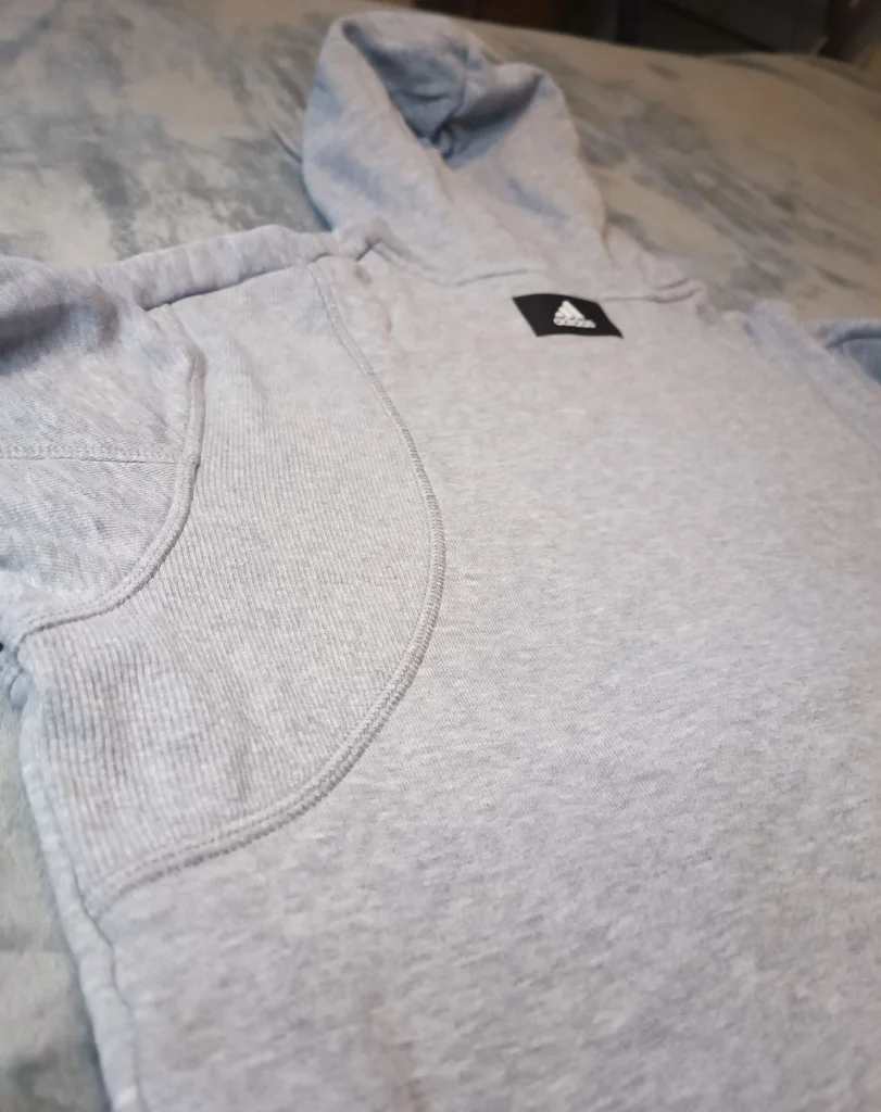 Adidas hoodie pull in size S, very good condition, grey color – photo 7